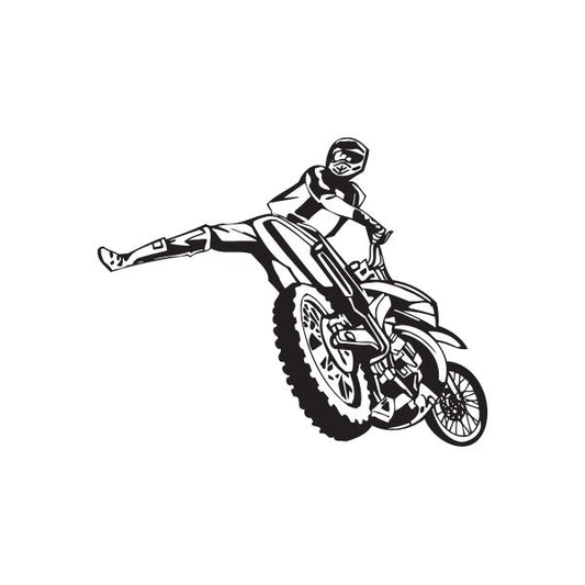 Image of Detailed Kick Out Dirt Bike Decal