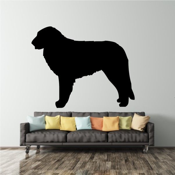 Black Kuvasz dog wall decal silhouette