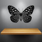 Monarch butterfly wall decal, black-and-white wing design with dotted spots.