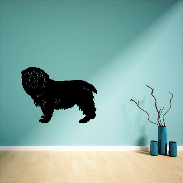 Norfolk Terrier decal, black detailed silhouette
