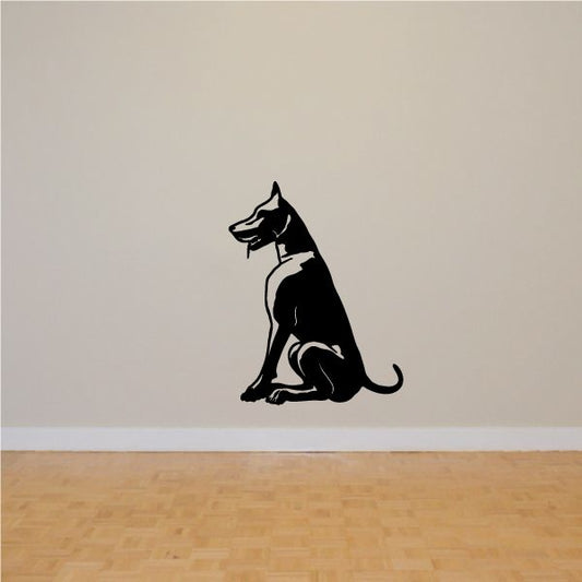 Image of Detailed Obedient Doberman Pinscher Decal