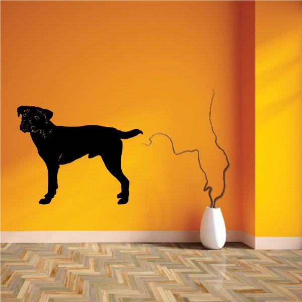 Parson Russell Terrier decal, black full-body side profile