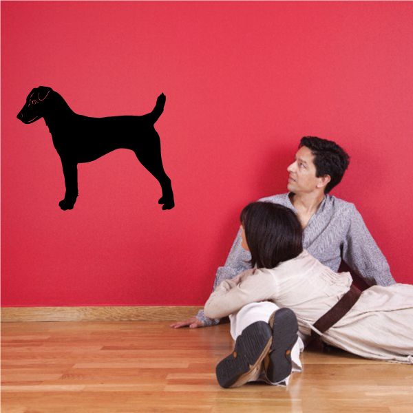Black Parson Russell Terrier silhouette decal