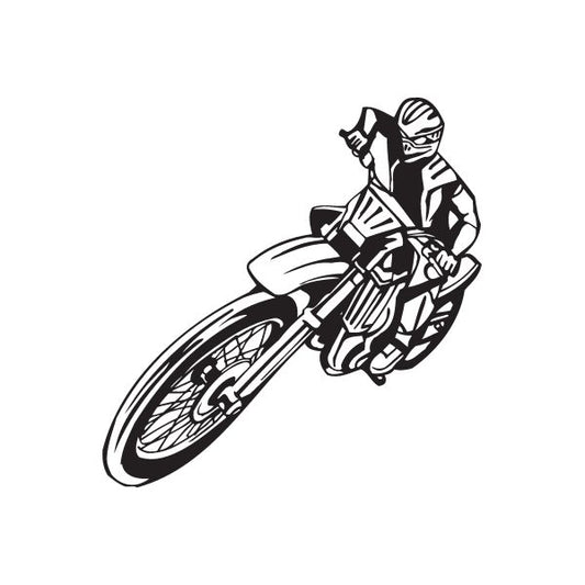 Image of Detailed Pass By Dirt Bike Decal