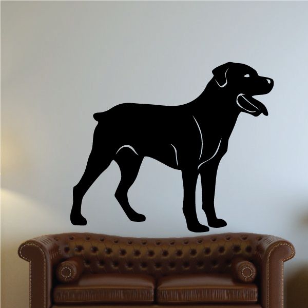 Detailed pit bull dog decal, black silhouette