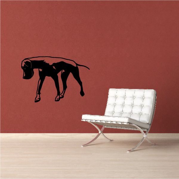 Image of Detailed Searching Great Dane Decal