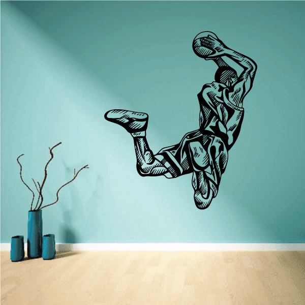 Image of Detailed Slam Dunk Basketball Player Decal