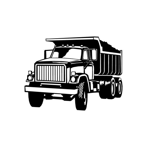 Image of Detailed Small Dump Truck Decal