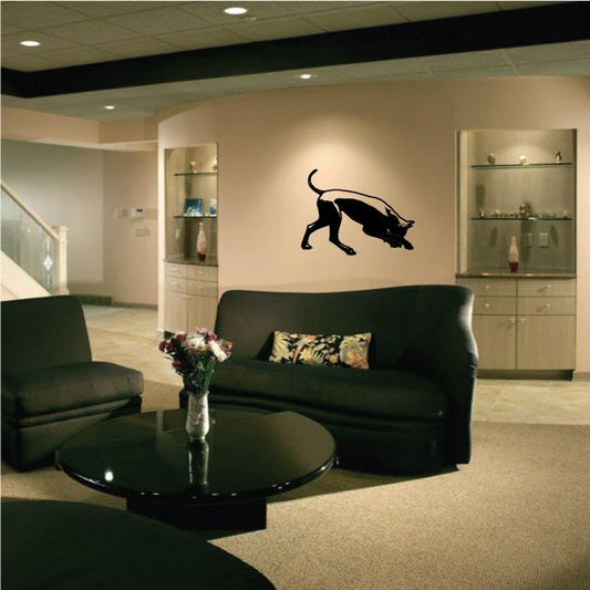 Image of Detailed Sniffing Doberman Pinscher Decal