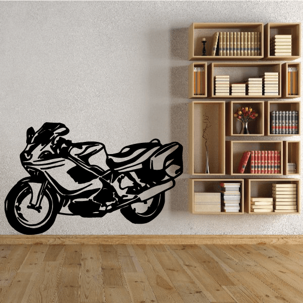 Image of Detailed Sport Touring Bike Decal