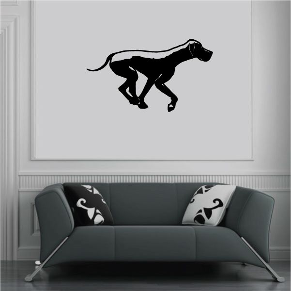 Image of Detailed Trotting Great Dane Decal