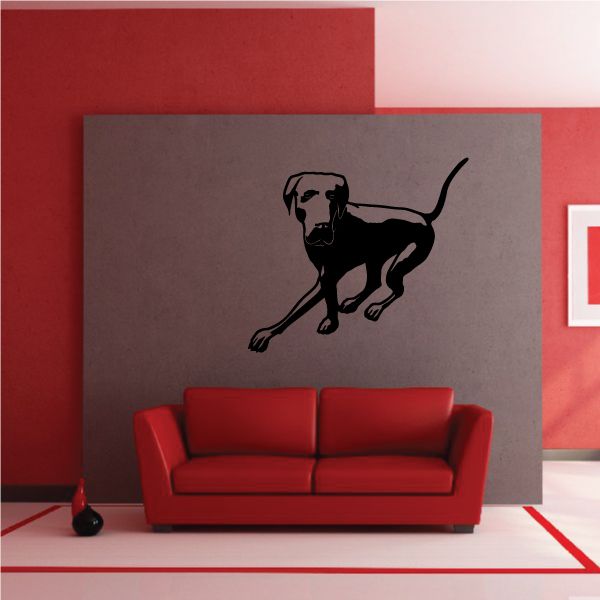 Image of Detailed Turning Great Dane Decal