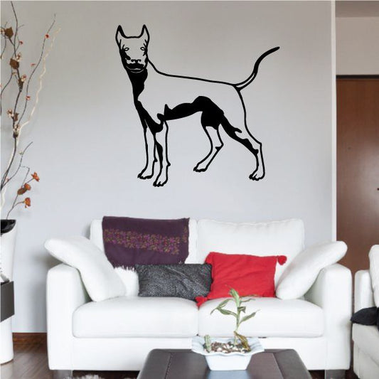 Image of Detailed Vigilant Doberman Pinscher Decal