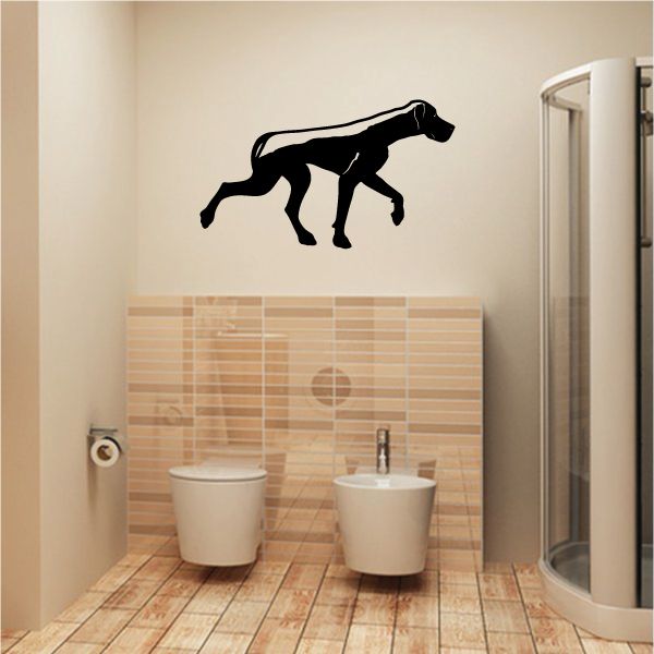 Image of Detailed Walking Great Dane Decal