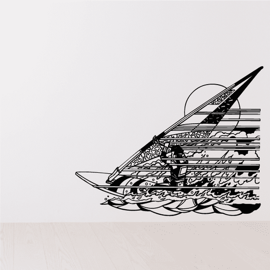 Image of Detailed Windsurfing Decal