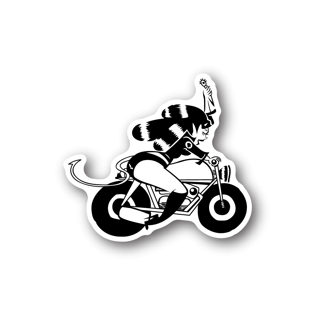 Image of Devil Girl Motorcycle Sticker