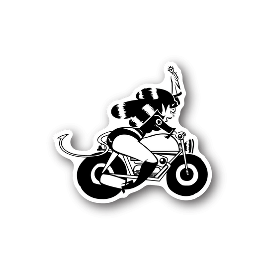 Image of Devil Girl Motorcycle Sticker