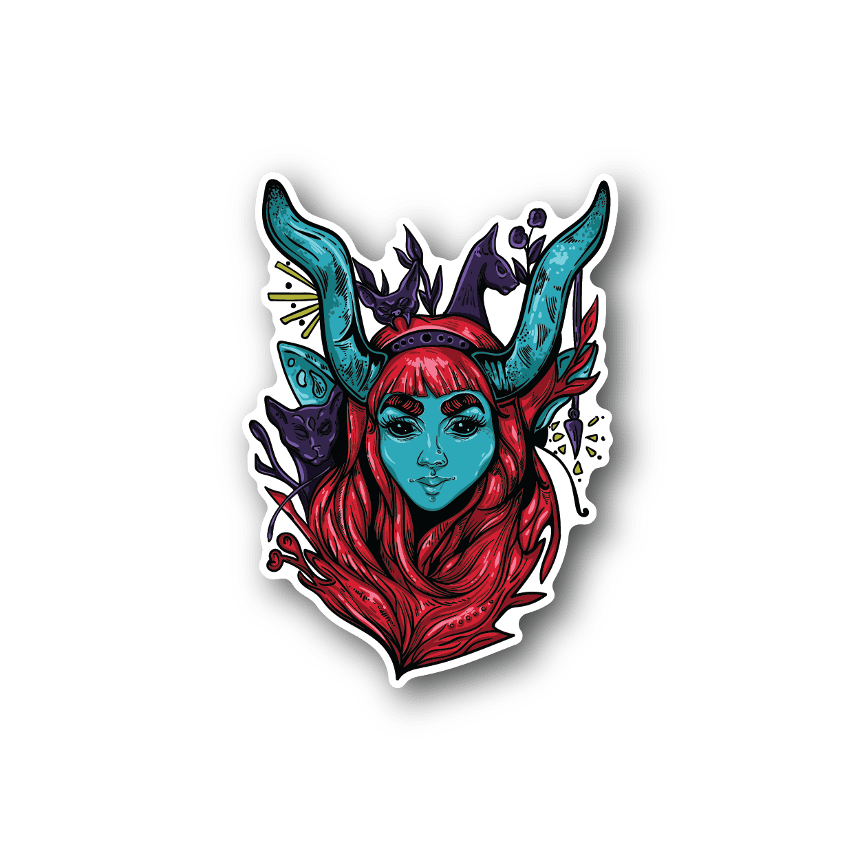 Image of Devil Girl Muzz Sticker