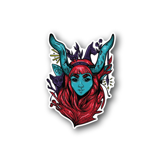 Image of Devil Girl Muzz Sticker