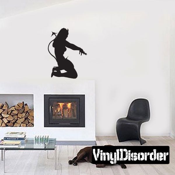 Image of Devil Woman Silhouette Decal