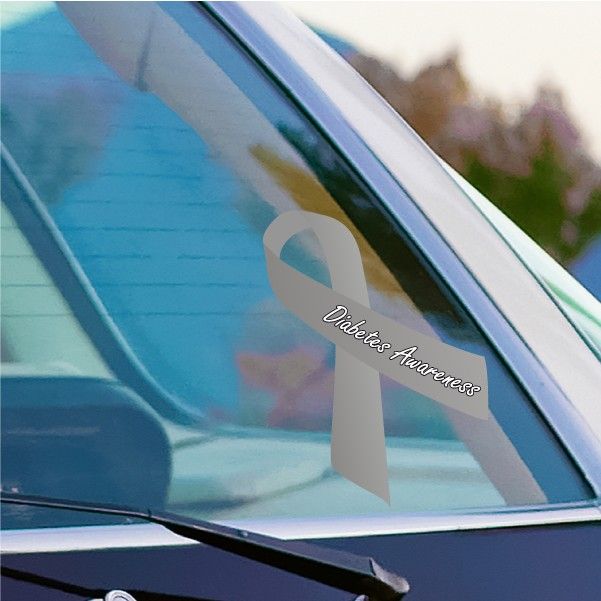 Image of Diabetes Awareness Ribbon Vinyl Sticker