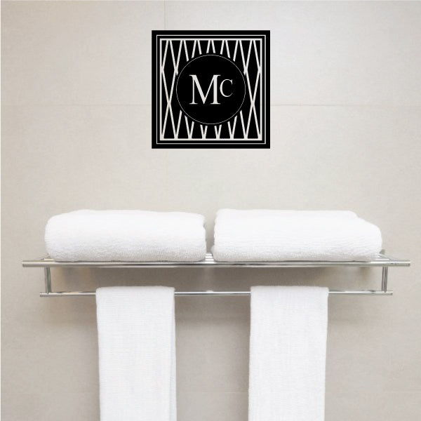 Image of Diamond Monogram Decal