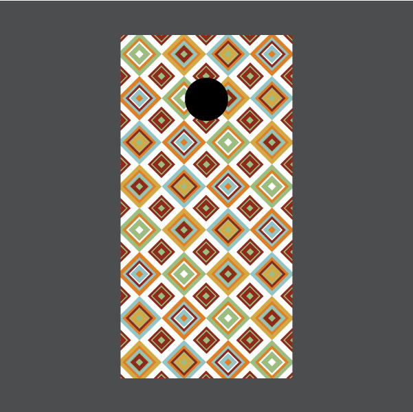 Image of Diamond Pattern Cornhole Board Wraps