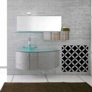 Diamond wall pattern vinyl decal, repeating black interlocking diamond shapes