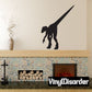 Black Dilophosaurus walking away wall decal silhouette