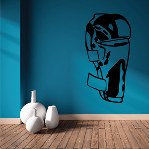 Dirt bike leg pads decal, black and teal stylized graphic