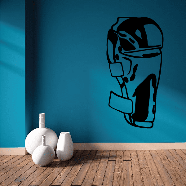 Dirt bike leg pads decal, black and teal stylized graphic