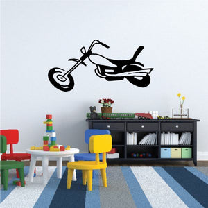 Dirt bike wall decal vinyl sticker, black and white motorcycle graphic