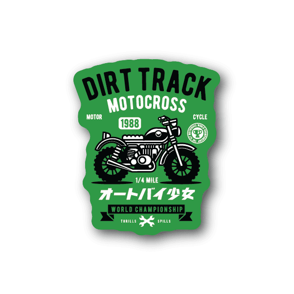 Image of Dirt Track Motocross Sticker