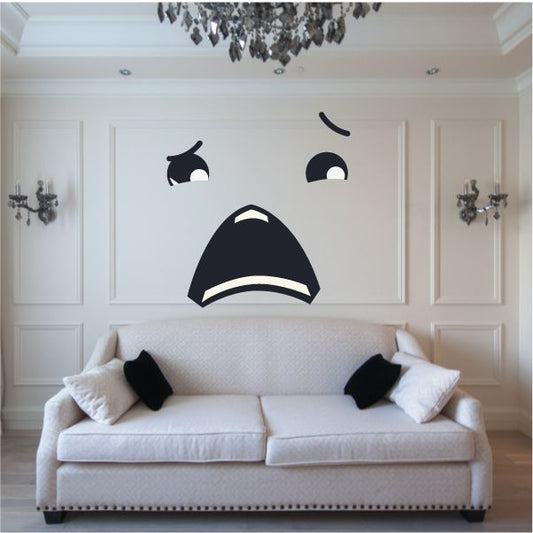 Image of Disgusted Face Expression Wall Decal - Vinyl Decal - Car Decal - Idcolor016