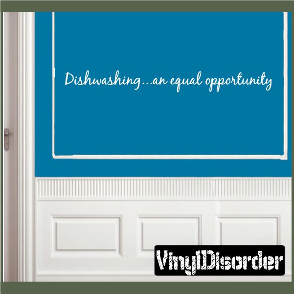 Image of Dishwashing an equal opportunity Wall Decal