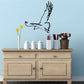 Hawk wall decal, black flying bird silhouette with wings spread and tail feathers