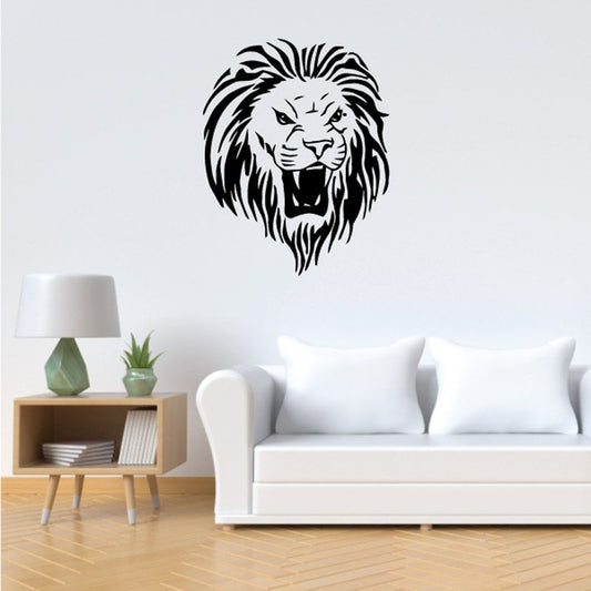 Image of Disturbed Lion Head Decal