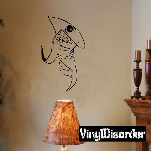 Image of Diving Great White Shark Decal