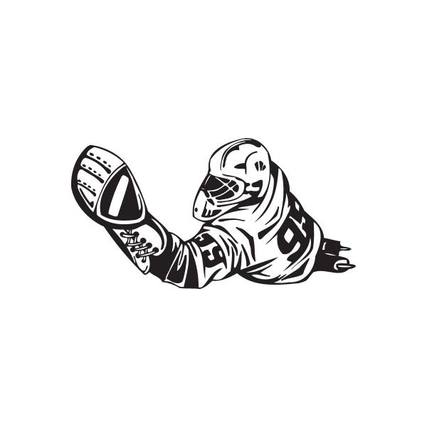 Image of Diving Ice Hockey Goalie Decal