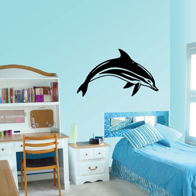 Image of Diving Striped Dolphin Decal