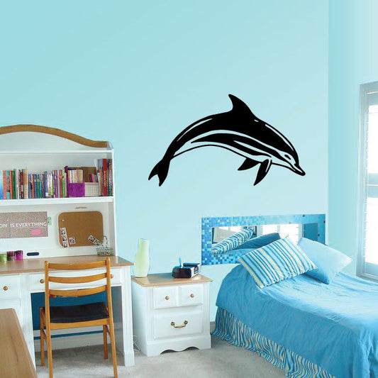 Image of Diving Striped Dolphin Decal