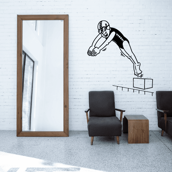 Image of Diving Wall Decal - Vinyl Decal - Car Decal - Bl002