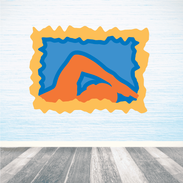 Image of Diving Wall Decal - Vinyl Sticker - Car Sticker - Die Cut Sticker - CDSCOLOR006