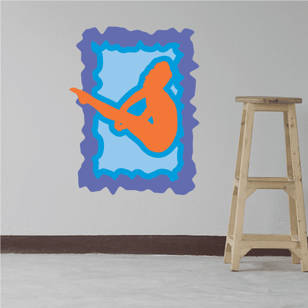 Image of Diving Wall Decal - Vinyl Sticker - Car Sticker - Die Cut Sticker - CDSCOLOR012