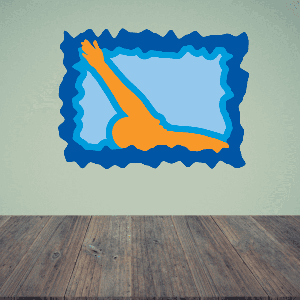 Image of Diving Wall Decal - Vinyl Sticker - Car Sticker - Die Cut Sticker - CDSCOLOR018