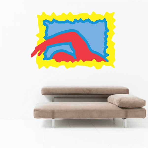 Image of Diving Wall Decal - Vinyl Sticker - Car Sticker - Die Cut Sticker - CDSCOLOR019