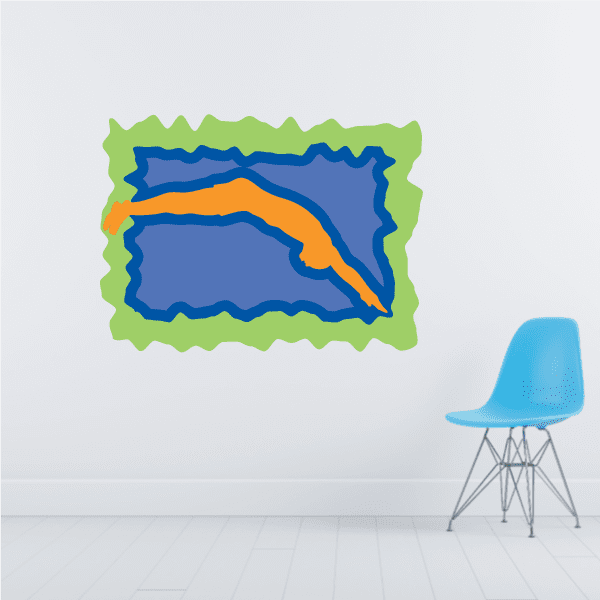 Image of Diving Wall Decal - Vinyl Sticker - Car Sticker - Die Cut Sticker - CDSCOLOR020