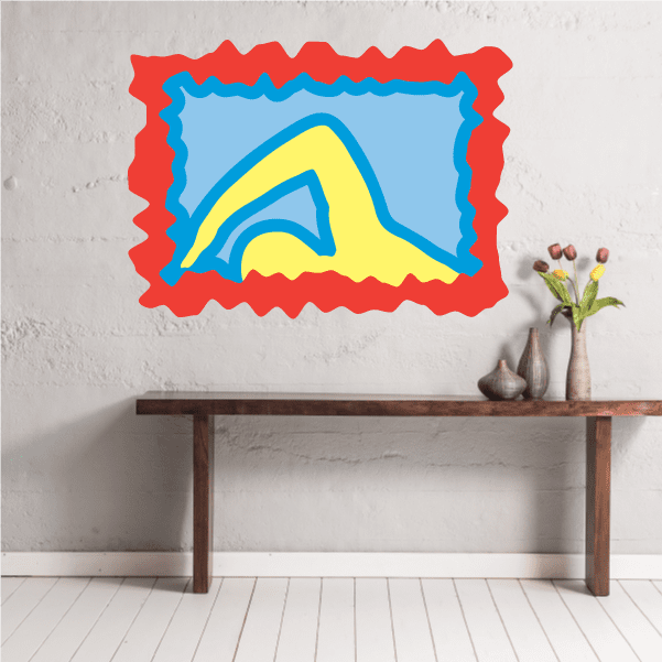 Image of Diving Wall Decal - Vinyl Sticker - Car Sticker - Die Cut Sticker - CDSCOLOR021