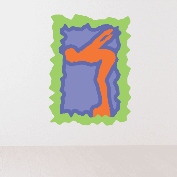 Image of Diving Wall Decal - Vinyl Sticker - Car Sticker - Die Cut Sticker - CDSCOLOR022