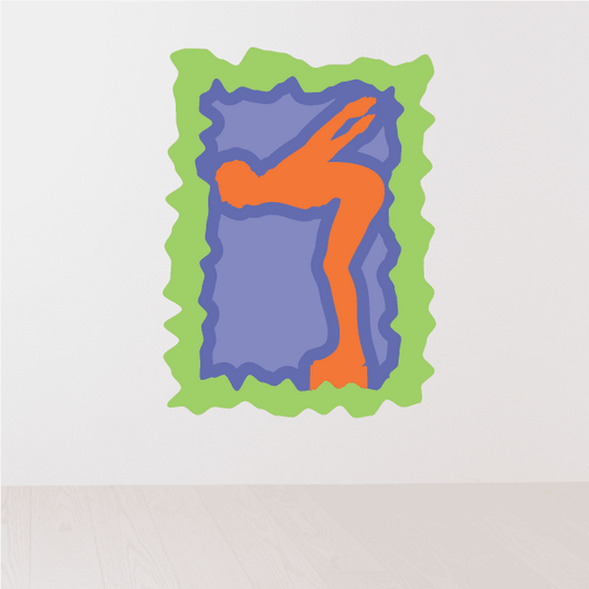 Image of Diving Wall Decal - Vinyl Sticker - Car Sticker - Die Cut Sticker - CDSCOLOR022